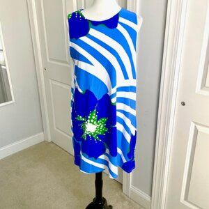 Jude Connally Blue and Green Floral Dress